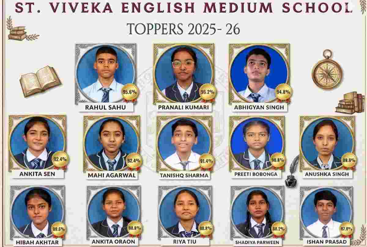 Students at St. Viveka School in academic activities